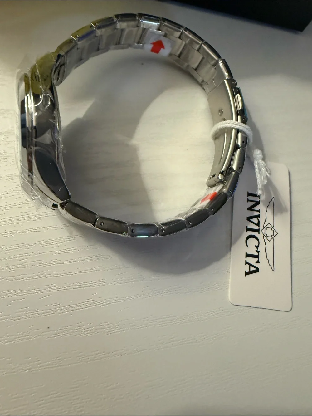 Invicta Women's Stainless Steel Watch with Pink Dial and Silver Bracelet